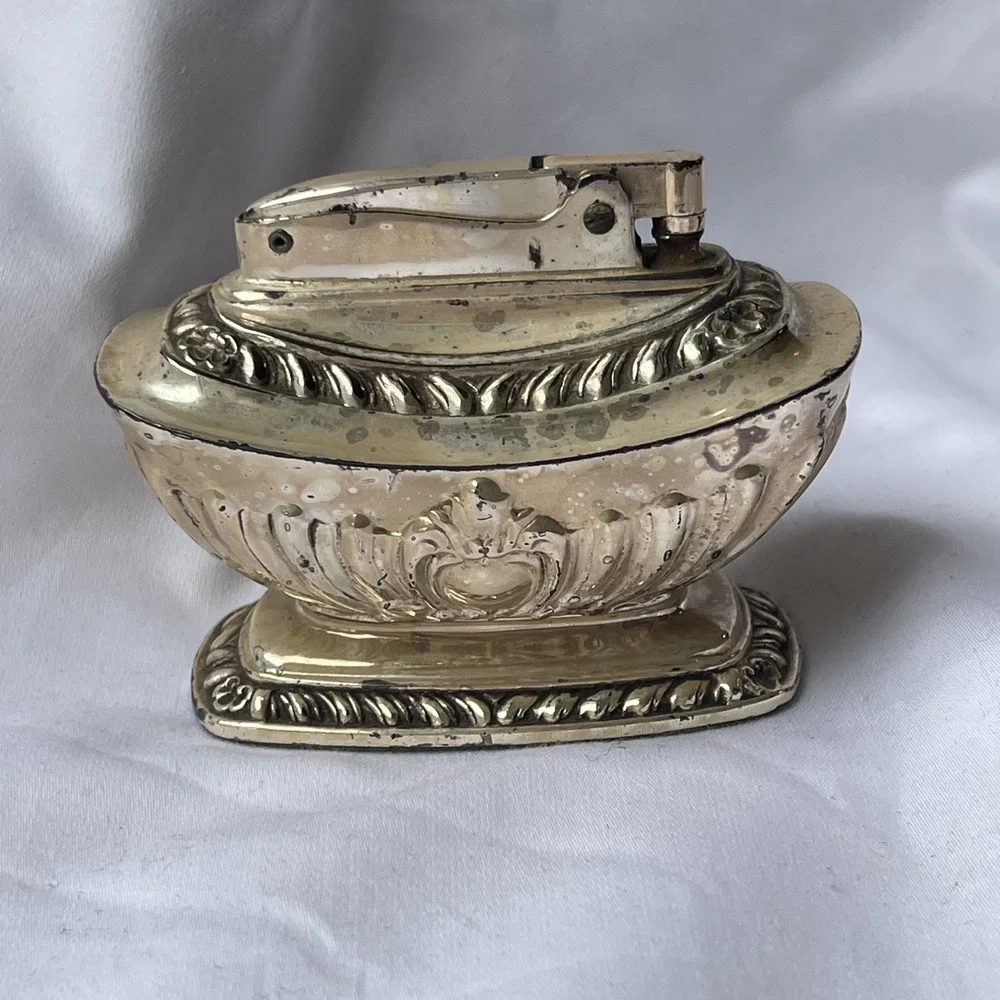 Antique Table Lighter Ronson Silver Queen Anne 1936